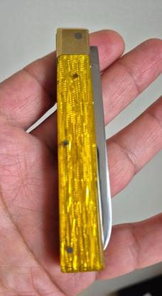 3 5/8" Custom Made Doctor's Knife, Nice Cellulose Acetate Handles