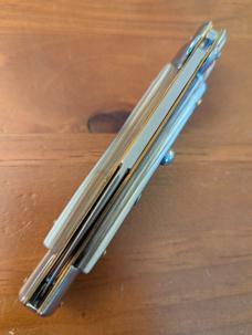FRANK BELTRAME 23CM 9" BAYONET AUTOMATIC STILETTO FRENCH COW HORN...NEW AND SNAPPY! 