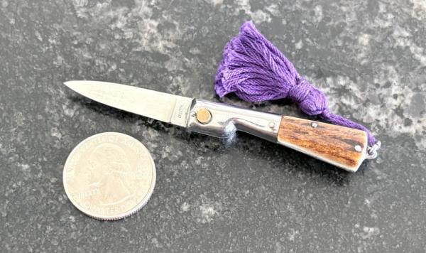 Rare Miniature Keychain Vendetta Corsa Switchblade Knife From Italy, Nice Stag, Unused Rare Miniature Keychain Vendetta Corsa Switchblade Knife From Italy, Nice Stag, Unused