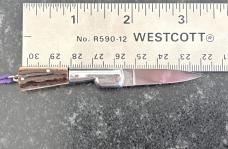 Rare Miniature Keychain Vendetta Corsa Switchblade Knife From Italy, Nice Stag, Unused