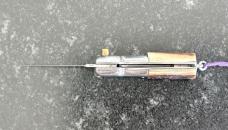 Rare Miniature Keychain Vendetta Corsa Switchblade Knife From Italy, Nice Stag, Unused