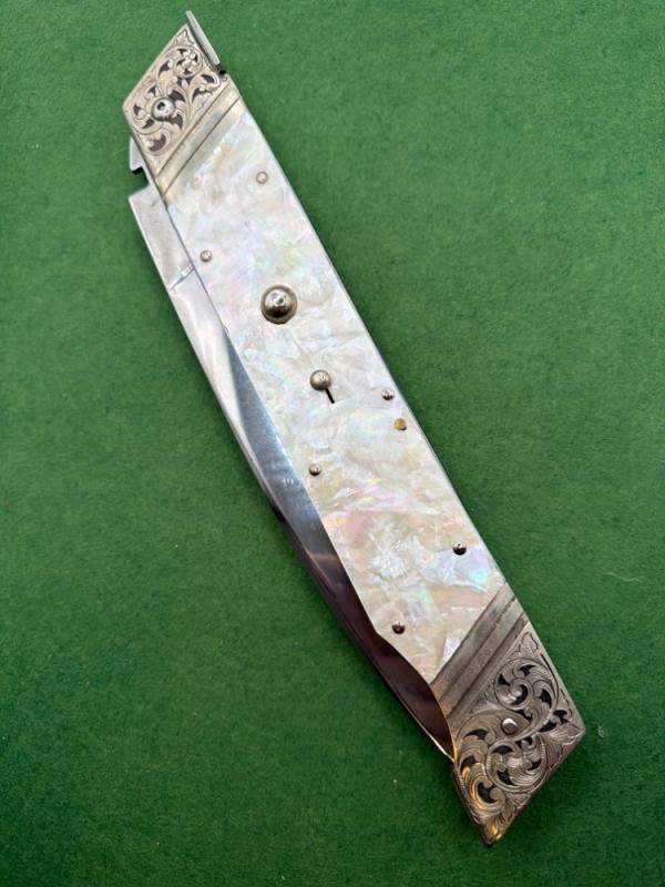 21” Renzo Pascotto Slant Bolster Display Knife in MOP