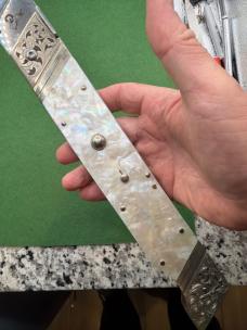 21” Renzo Pascotto Slant Bolster Display Knife in MOP
