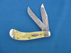 Case XX Tony Bose 62110 Saddlehorn Antique Bone 2008 Engraved Bolsters