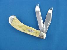 Case XX Tony Bose 62110 Saddlehorn Antique Bone 2008 Engraved Bolsters