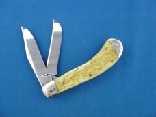 Case XX Tony Bose 62110 Saddlehorn Antique Bone 2008 Engraved Bolsters