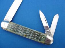 Case Classic 63094 Moss Bottom Green Bone Handle Cigar Whittler Knife 
