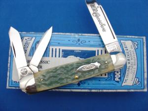 Case Classic 63094 Moss Bottom Green Bone Handle Cigar Whittler Knife 