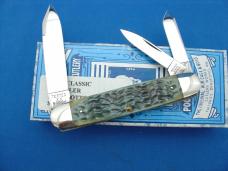 Case Classic 63094 Moss Bottom Green Bone Handle Cigar Whittler Knife 