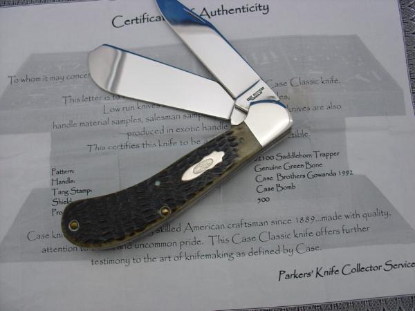 Case Classic 62100 Green Bone Saddlehorn Knife 1 of 500