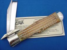 Case Classic 61050L Corn Cob Jigged Burnt White Bone Swing Guard Knife 1 of 195