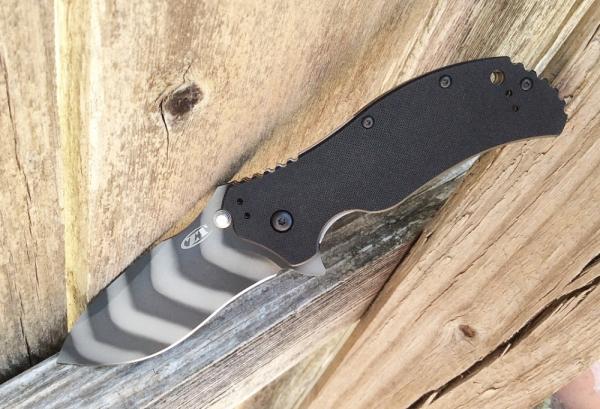 Zero Tolerance 0350TS A/O Folding Knife Black G-10 Tiger Stripe S30V Blade - New