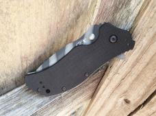 Zero Tolerance 0350TS A/O Folding Knife Black G-10 Tiger Stripe S30V Blade - New