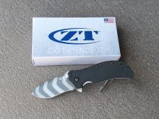 Zero Tolerance 0350TS A/O Folding Knife Black G-10 Tiger Stripe S30V Blade - New
