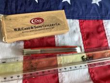 Case xx 1996 Transition Trapper Knife (Mdl# R6254 SS) Bright Red Bone Handles + 2;Shields -NOS