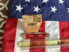 Case xx 1996 Transition Trapper Knife (Mdl# R6254 SS) Bright Red Bone Handles + 2;Shields -NOS