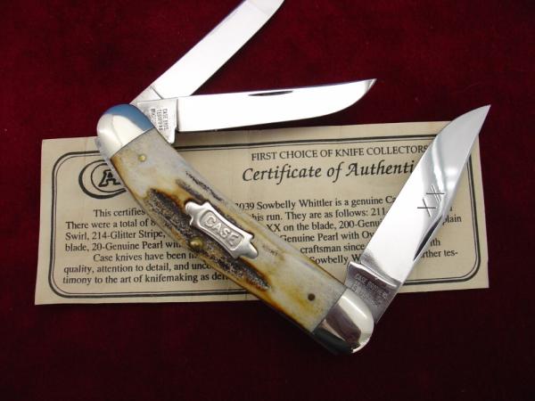 Case Classic 53039 Stag Handle Sowbelly Whittler Knife 1 of 200