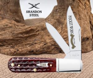 Case XX Knives USA Barlow Pocket Worn 30th Mahogany Bone 55233 Stainless Knife