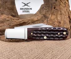 Case XX Knives USA Barlow Pocket Worn 30th Mahogany Bone 55233 Stainless Knife