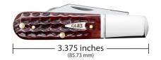 Case XX Knives USA Barlow Pocket Worn 30th Mahogany Bone 55233 Stainless Knife