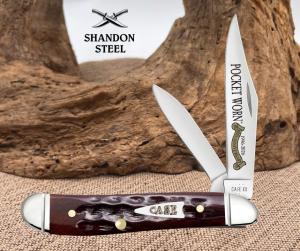 Case XX Knives USA Peanut Pocket Worn 30th Mahogany Bone 55234 Stainless Knife