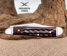 Case XX Knives USA Peanut Pocket Worn 30th Mahogany Bone 55234 Stainless Knife