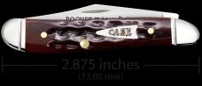 Case XX Knives USA Peanut Pocket Worn 30th Mahogany Bone 55234 Stainless Knife