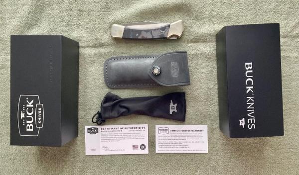 Buck 110 Folding Hunter Knife Buck Of The Month July 2025 0110MCSBOTM-B MIB Buck 110 Folding Hunter Knife Buck Of The Month July 2025 0110MCSBOTM-B MIB