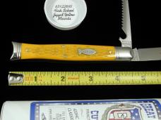 Great Eastern Cutlery GEC Fish School Jigged Yellow Micarta Fish Tail Mako Knife NIT USA 631226SS