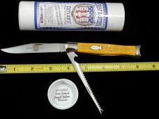 Great Eastern Cutlery GEC Fish School Jigged Yellow Micarta Fish Tail Mako Knife NIT USA 631226SS