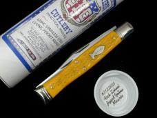 Great Eastern Cutlery GEC Fish School Jigged Yellow Micarta Fish Tail Mako Knife NIT USA 631226SS