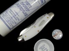Great Eastern Cutlery GEC Yeti Ivory Acrylic Bayou Trapper Knife 1 of 488 NIT Made in USA 888222