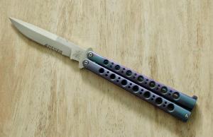 Benchmade Model 42AS Balisong - Anodized Titanium FPR 425500