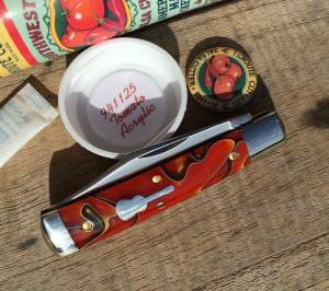 Great Eastern Cutlery 941125 Liberty Salsa Cutter Tomato Acrylic Guitar Shield!