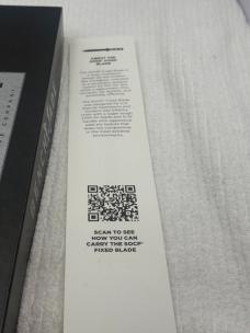 Benchmade 185SBK Prototype SOCP Fixed Blade Knife NIB Made In USA