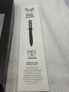 Benchmade 185SBK Prototype SOCP Fixed Blade Knife NIB Made In USA