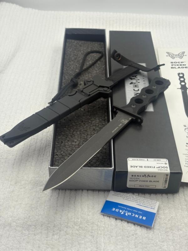 Benchmade 185SBK SOCP Fixed Blade Knife NIB Made In USA