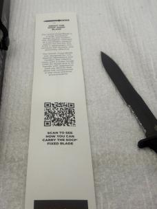 Benchmade 185SBK SOCP Fixed Blade Knife NIB Made In USA