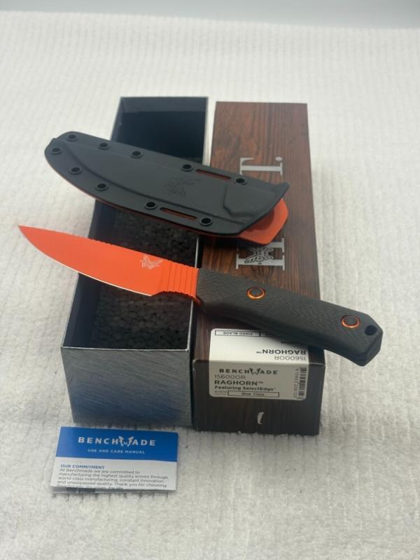Benchmade Raghorn 15600OR Fixed Blade Hunting Knife New In Box Made In USA