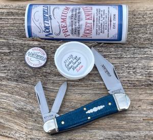 GEC ** NORTHFIELD EASTER EGG BLUE BURLAP MICARTA CLOUD SHIELD 571326 GEPPETTO WHITTLER SATIN