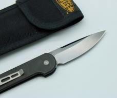 Vintage Microtech UDT 12/2021 14-4CrMo Black Handle Serial #4814 With Sheath 