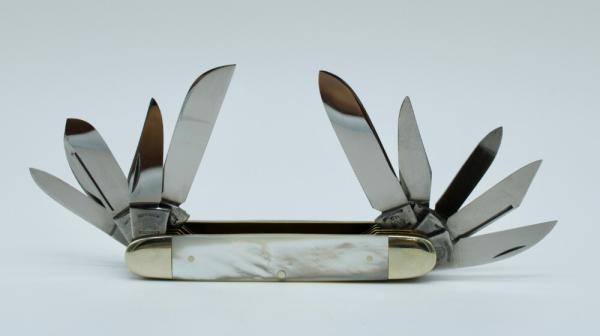 1989 Frank Buster Fight'n Rooster 10 Blade MOP Rocky Mountain Blade Collectors 10th Ann. Knife 1989 Frank Buster Fight'n Rooster 10 Blade MOP Rocky Mountain Blade Collectors 10th Ann. Knife