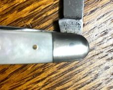 FINE 4 BLADE PEARL N.J. & I. CO RAZOR STEEL KNIFE
