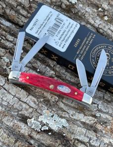 CASE XX ** 2023 SHOT SHOW SPECIAL DARK RED JIG BONE SMALL 4 BLADE CONGRESS