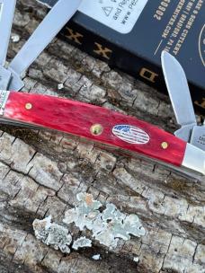 CASE XX ** 2023 SHOT SHOW SPECIAL DARK RED JIG BONE SMALL 4 BLADE CONGRESS