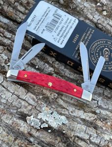CASE XX ** 2023 SHOT SHOW SPECIAL DARK RED JIG BONE SMALL 4 BLADE CONGRESS
