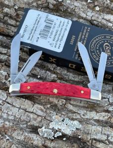 CASE XX ** 2023 SHOT SHOW SPECIAL DARK RED JIG BONE SMALL 4 BLADE CONGRESS