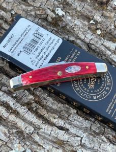 CASE XX ** 2023 SHOT SHOW SPECIAL DARK RED JIG BONE SMALL 4 BLADE CONGRESS
