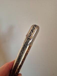 5 1/2 " Big Custom Made Bird's Head Bolster Knife, Very Nice Stag handle 