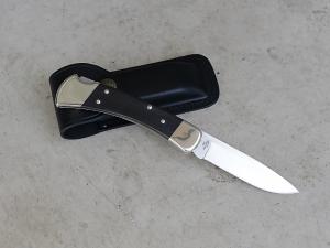 Buck 110 Folding Hunter Knife - Nickel Silver Ebony S30V Drop Point Blade - NEW